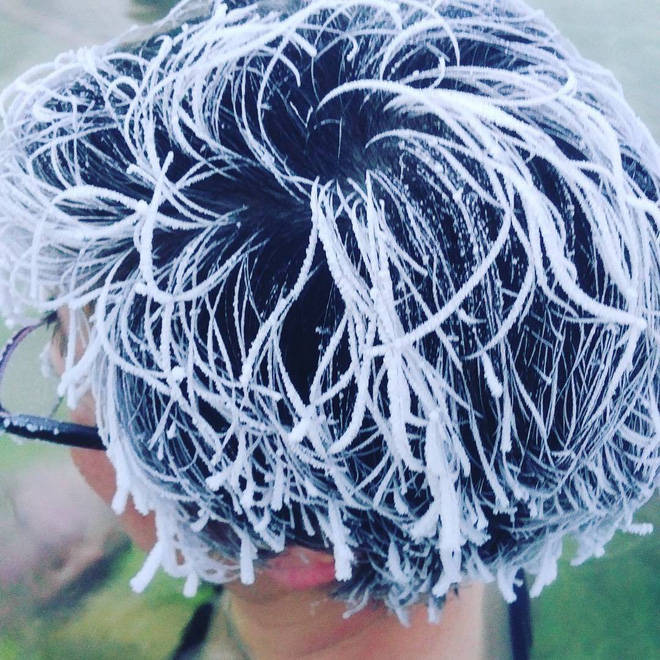 Mái tóc trắng xóa bởi tuyết 