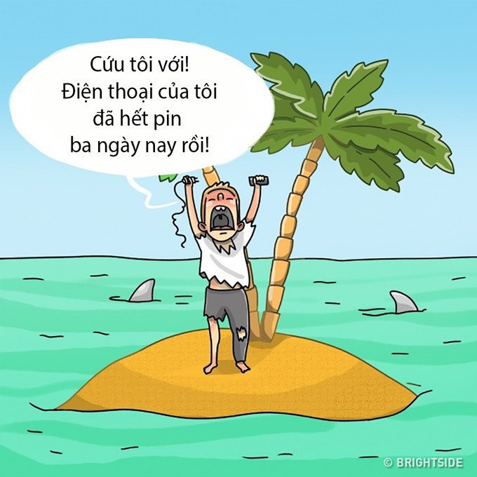 Để điện thoại hết pin quá lâu