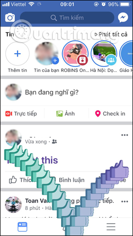 Viết status trên Facebook Android, iOS