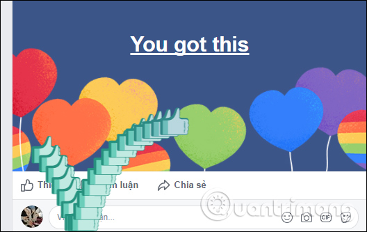 Hiện hiệu ứng nút Like Facebook 