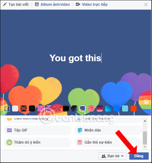 Đăng status You got this 