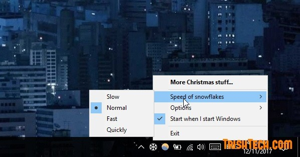 Tạo hiệu ứng tuyết rơi khi di chuyển chuột trên Windows