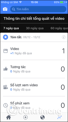 Xem tương tác video trong 7 ngày 