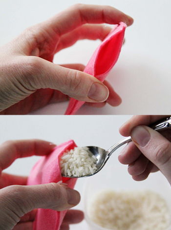 Hướng dẫn tự may túi sưởi mùa đông hình trái tim.