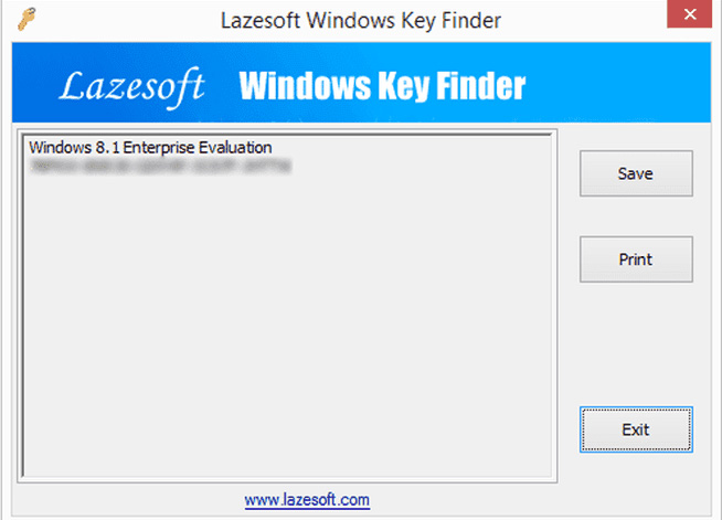 Công cụ tìm key Lazesoft Windows Key Finder