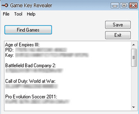 Công cụ tìm key Game Key Revealer