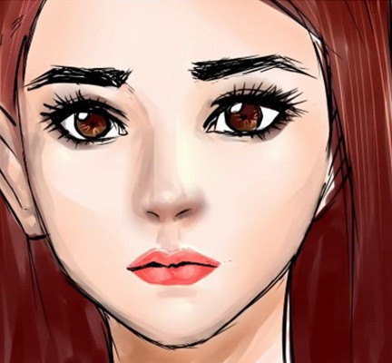 Môi màu đỏ tươi