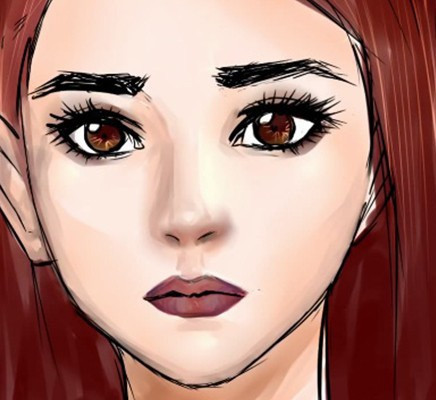 Môi màu đỏ sẫm (có sắc đen)