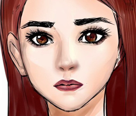 Viền môi màu tối