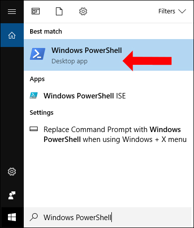 Tìm Windows PowerShell