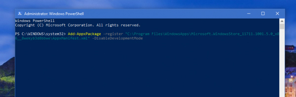 Cài đặt lại Microsoft Store
