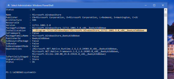 Sao chép tên hệ thống Microsoft Store