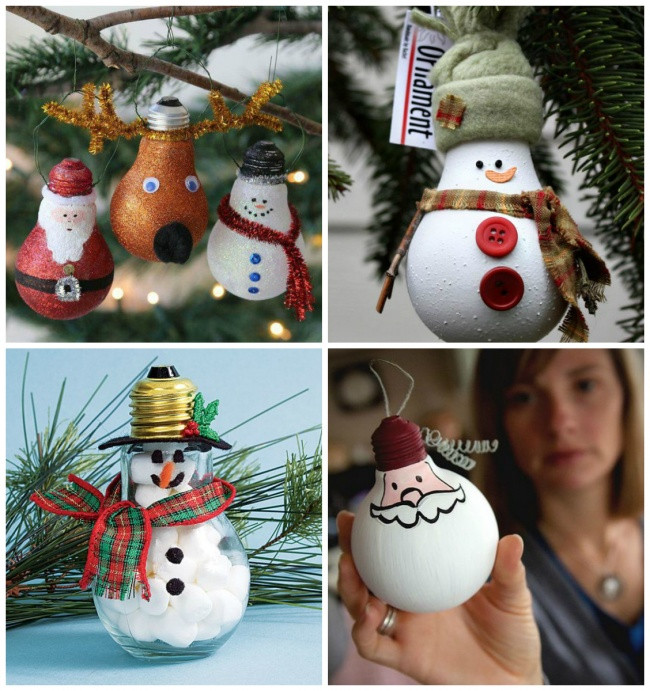 Đồ trang trí làm từ bóng đèn cũ