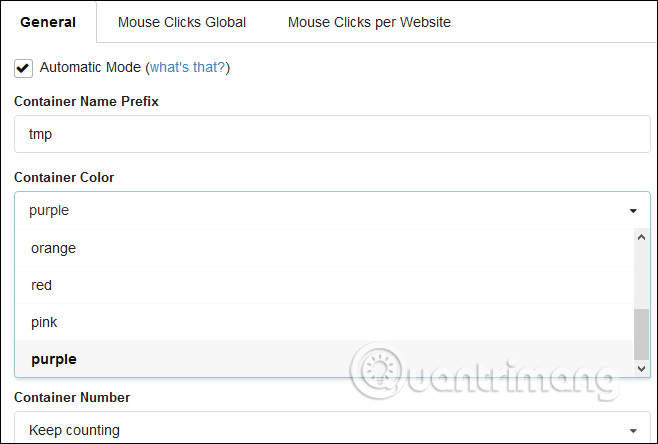 Tab General Temporary Containers