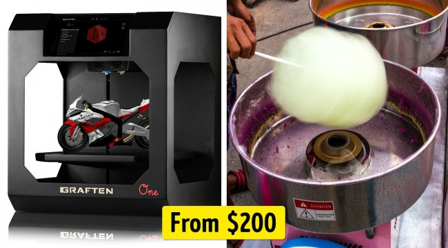 Một máy in 3D = Một máy làm kẹo bông lớn