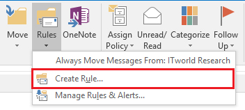 Chọn Create Rule...