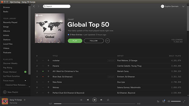 Một bản snap Spotify dùng được trên mọi nhân Linux