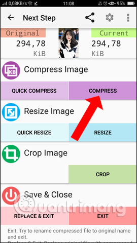 Tùy chỉnh nén ảnh