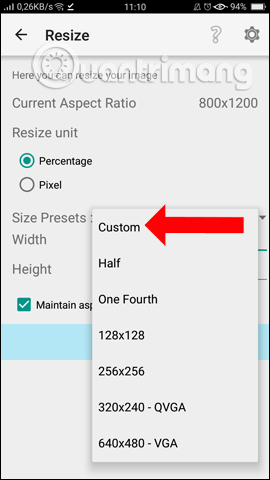 Thay đổi kích thước ảnh