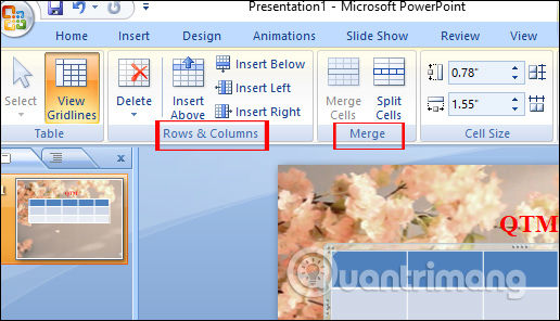 MS PowerPoint 2007 - Bài 8: Chèn bảng trong PowerPoint - Ảnh minh hoạ 5