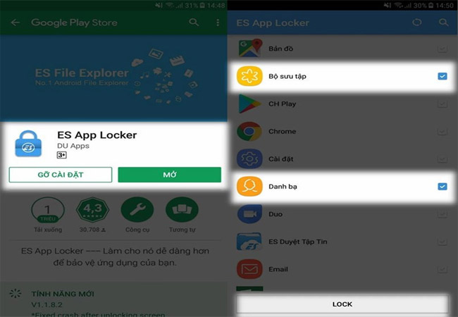 Cách khóa các ứng dụng cần bảo vệ cực an toàn trên điện thoại Android.