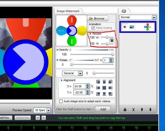 Điều chỉnh kích thước của logo 