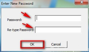 Cửa sổ Enter New Password