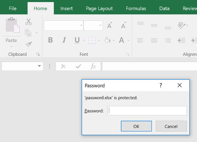 Lần tiếp theo mở tài liệu, bạn sẽ được nhắc nhập mật khẩu để tiếp tục.