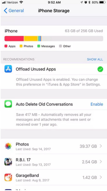 Giải phóng không gian lưu trữ