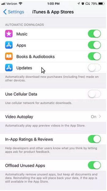 Tắt cập nhật tự động