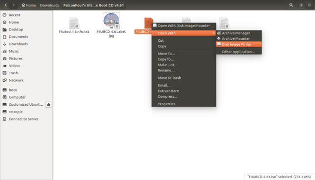 Chọn Disk Image Writer