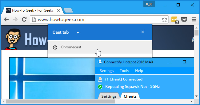 Chọn Chromecast trong danh sách