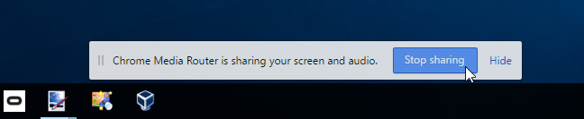 Click vào Stop sharing để dừng truyền