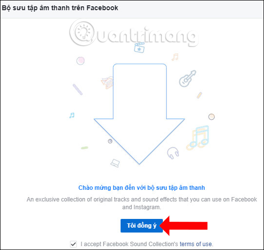 Điều khoản của Facebook Sound Collection
