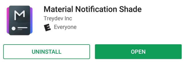 Cài đặt Material Shade Notification