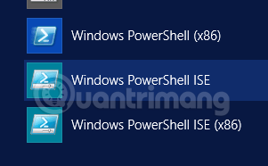Chọn Windows PowerShell ISE