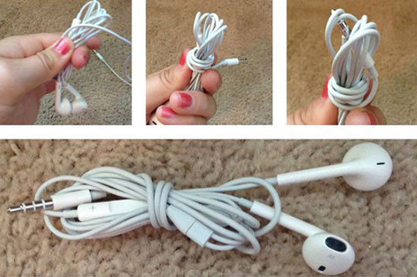 Quấn tai nghe hình số 8