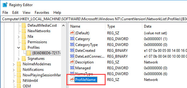 Nhập tên mới trong trường Value data