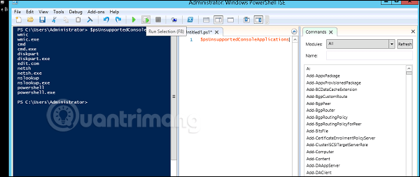 Tạo script trên PowerShell ISE