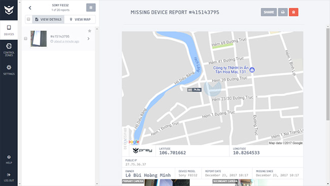Tìm smartphone, laptop bị mất chính xác, hiệu quả với ứng dụng Prey.