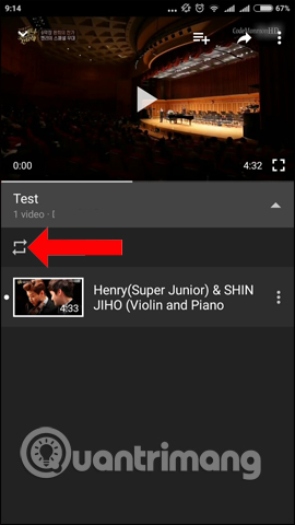 Replay video Youtube Android