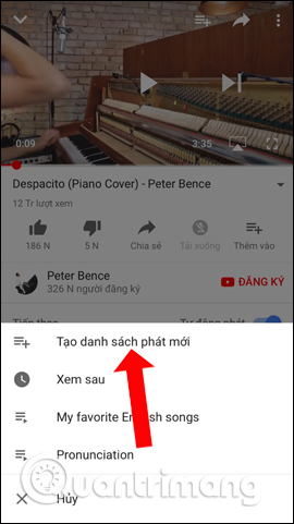 Tạo danh sách phát video 