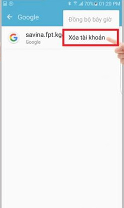Và xóa tài khoản 