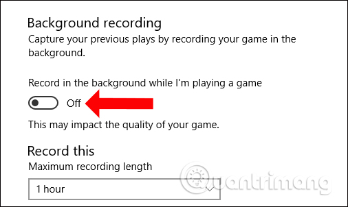 Chuyển Game DVR về chế độ off