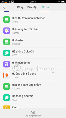 Truy cập vào Cài đặt > Ứng dụng.