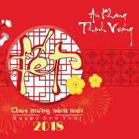 Ảnh bìa Facebook chào xuân Mậu Tuất 2018