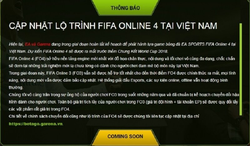 Lộ trình của FO4 