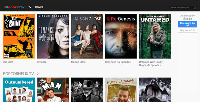 Trang web Popcornflix