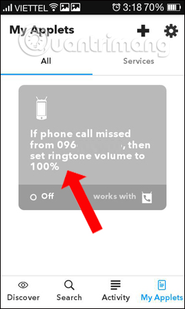Hành động tăng chuông với cuộc gọi lỡ 