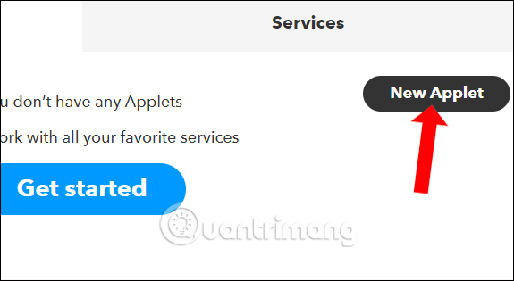 Tạo Applet mới trên IFTTT